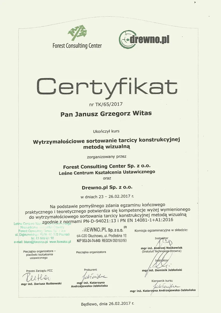 Certyfikat FCC 2017