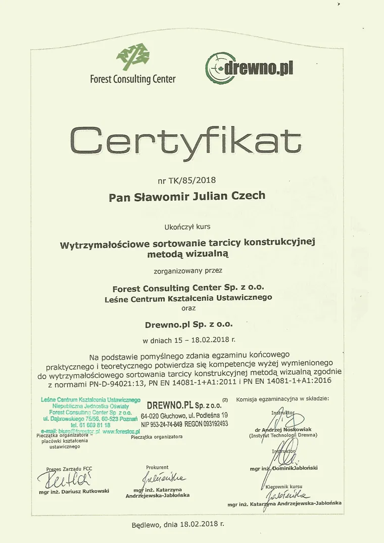 Certyfikat FCC 2018